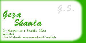 geza skamla business card